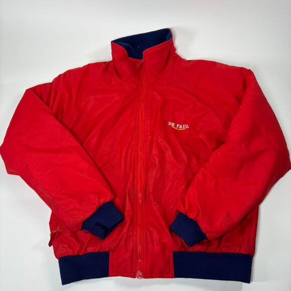 Vintage red gear for sports full zip medium parka Jacket - Picture 1 of 4